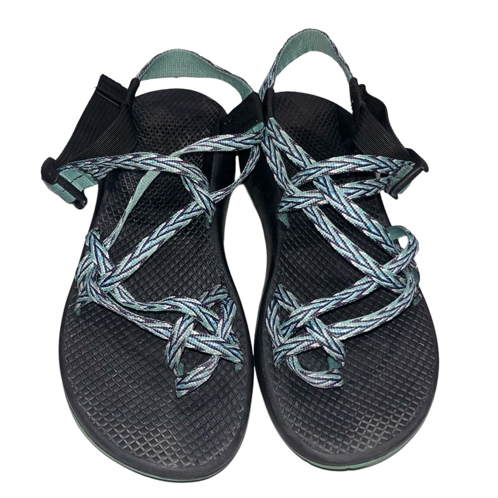 Women’s Mint Green & Blue Chaco ZX2 Classic Sandals size 9